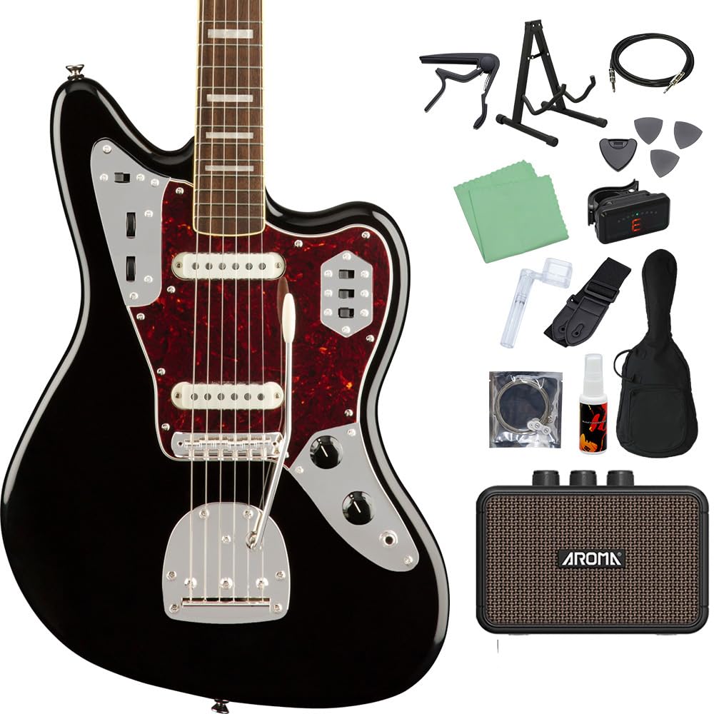 Amazon | Squier by Fender Classic Vibe 70s Jaguar Black