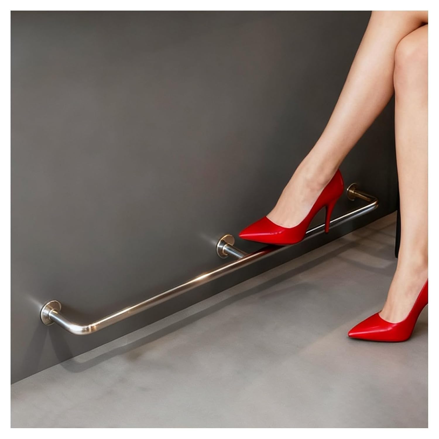 Barre de protection murale commerciale pour pubs - Argenté - 220 cm - En acier durable - Parfait pour les hôtelleries et les restaurants