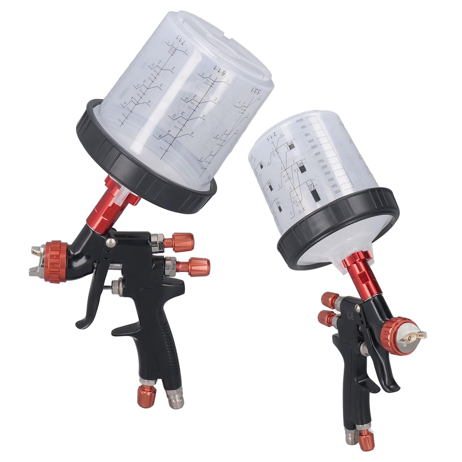 Pistolety Lakiernicze Motoryzacja, Pistolet Natryskowy do Malowania Pistolet Natryskowy do Farby Korpus ze Stopu Aluminium Głowica ze Stali Nierdzewnej z regulacją Amplitudy