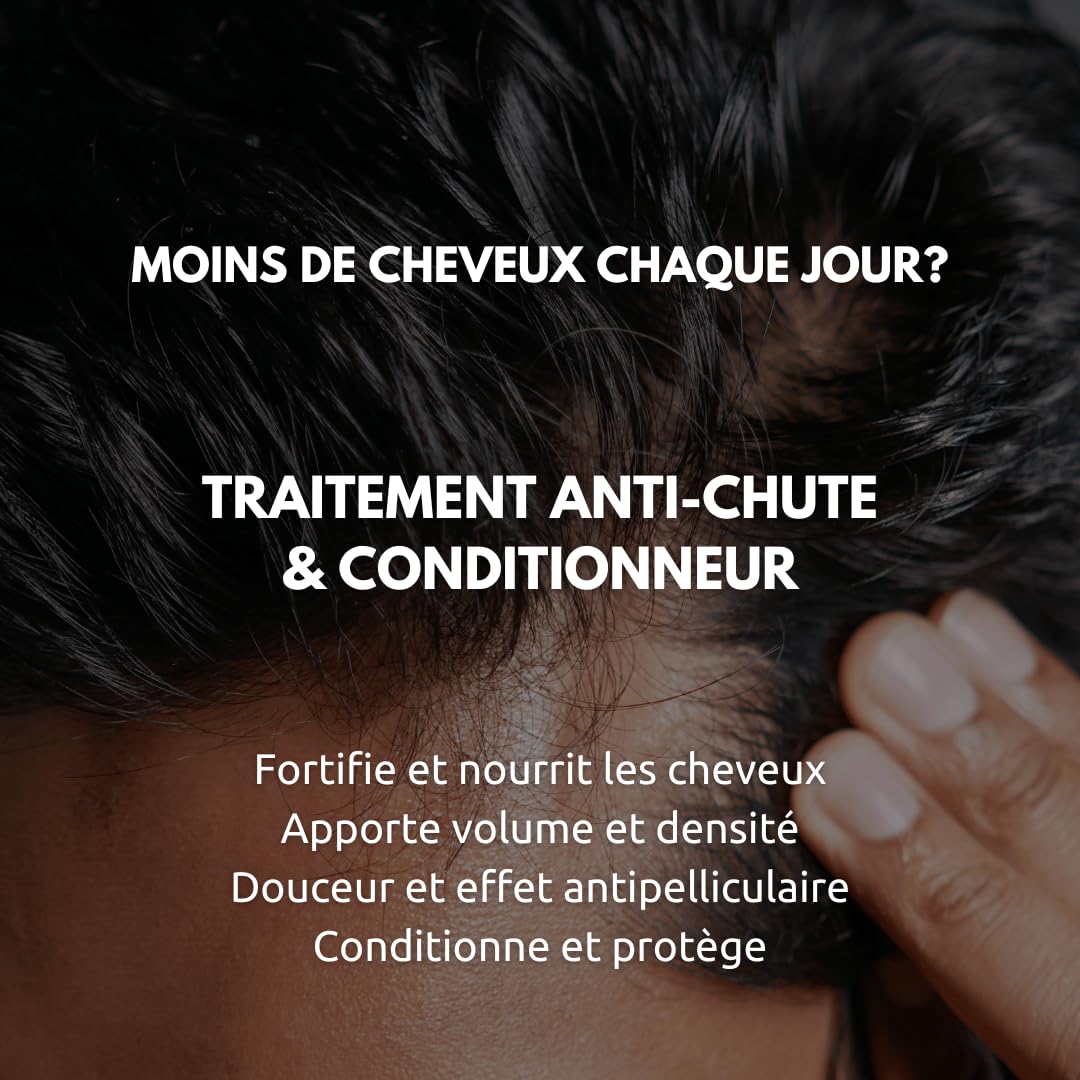 FETEN Shampooing Antichute et Antipelliculaire pour Cheveux d' Homme 400ml, Prévention de la Chute, Volume et Nutrition, Shampoing pour la Repousse des Cheveux, Shampoing Purifiant et Fortifiant
