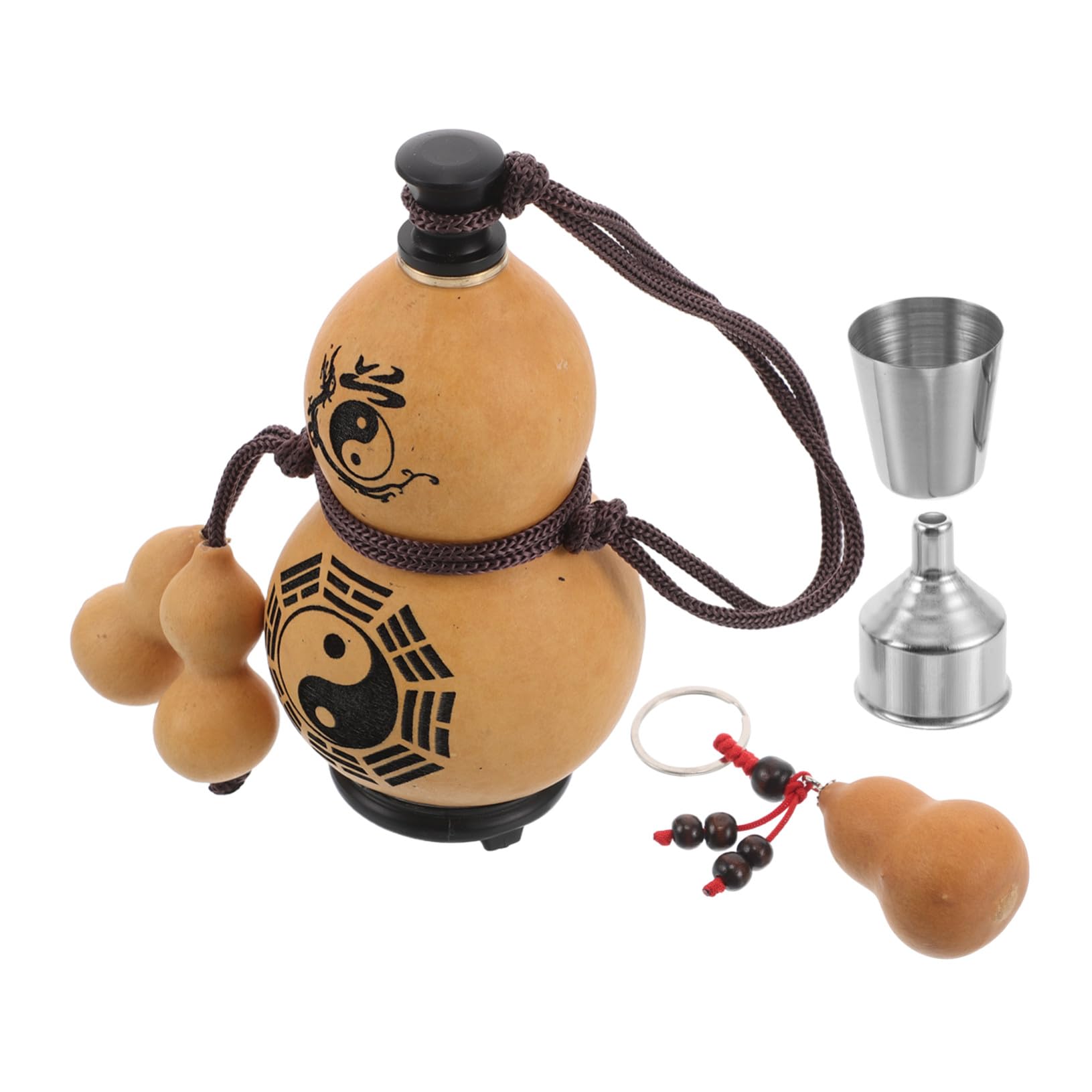 Calebasse chinoise artisanale : une bouteille d'eau unique et décorative