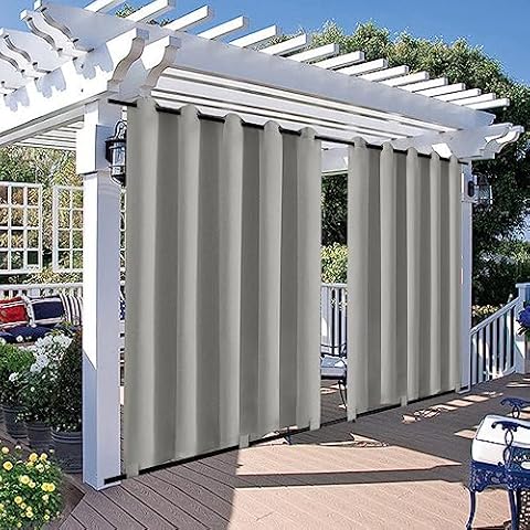 Qelus Waterproof Outdoor Curtains for Gazebo Cover
