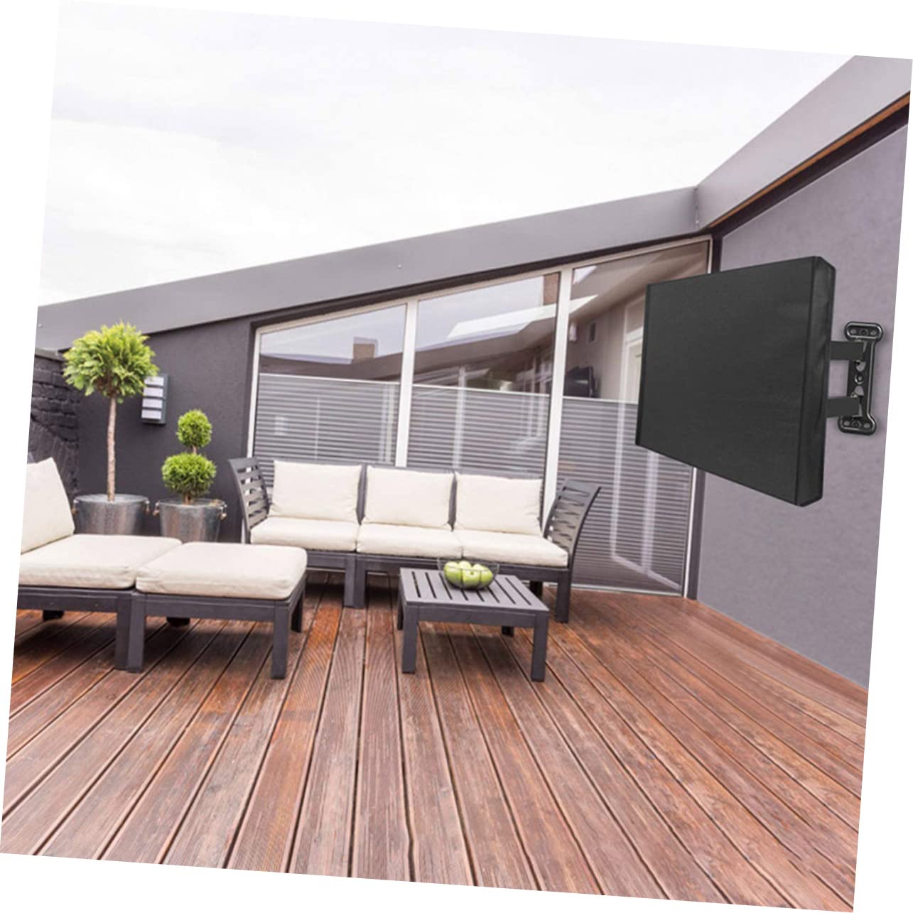 Copertura Tv per Schermi Protezione per Esterni Contro Polvere e Uv Materiale Resistente per Copertura per Televisori Outdoor