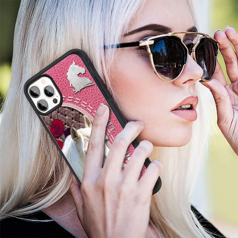 Amazon.com: Customized Horse Phone Case with Name Pink Horse Roses