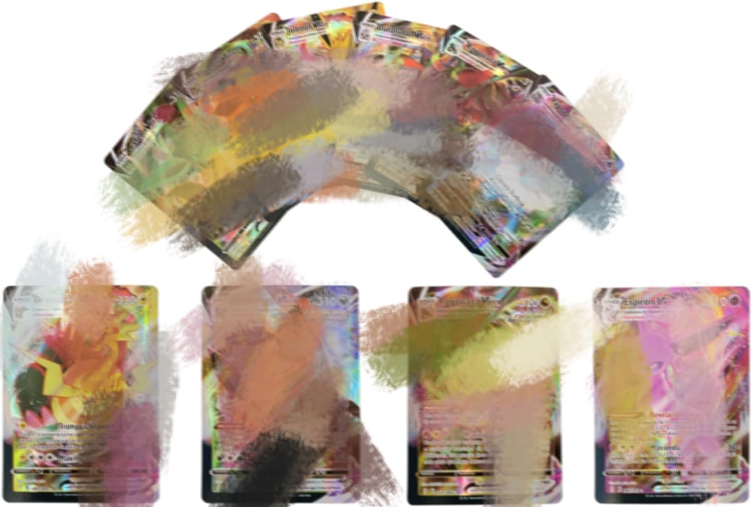 100 Cartas Pokemon V-VMAX Español,Carta Brillantes Coleccionables,Cartas Fantásticas