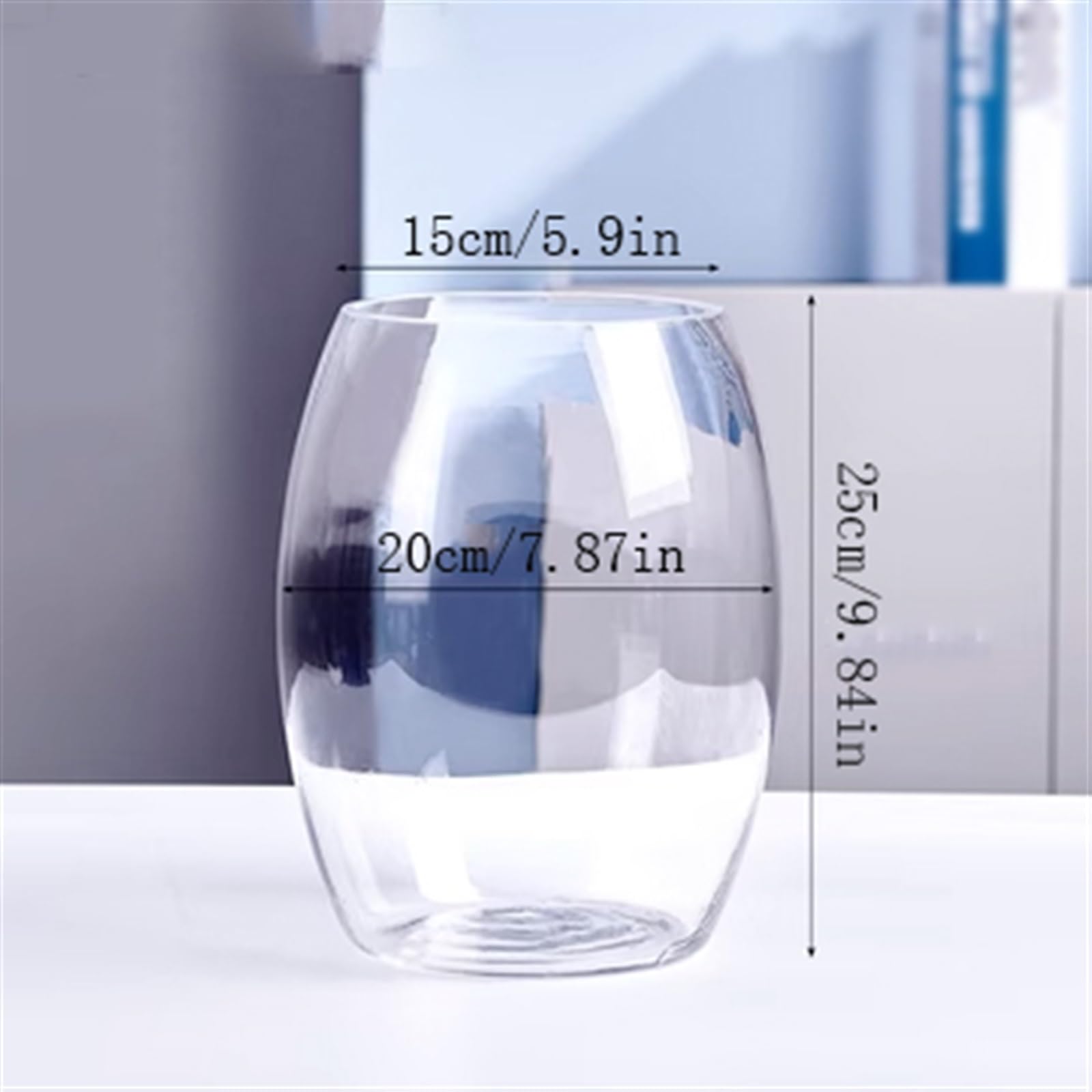 Acquario Acquario Piccolo acquario trasparente addensato Acquario for tartarughe in vetro Serbatoio ovale Serbatoio da tavolo for ufficio domestico Multiuso Acquario per pesci rossi (Size : XL)