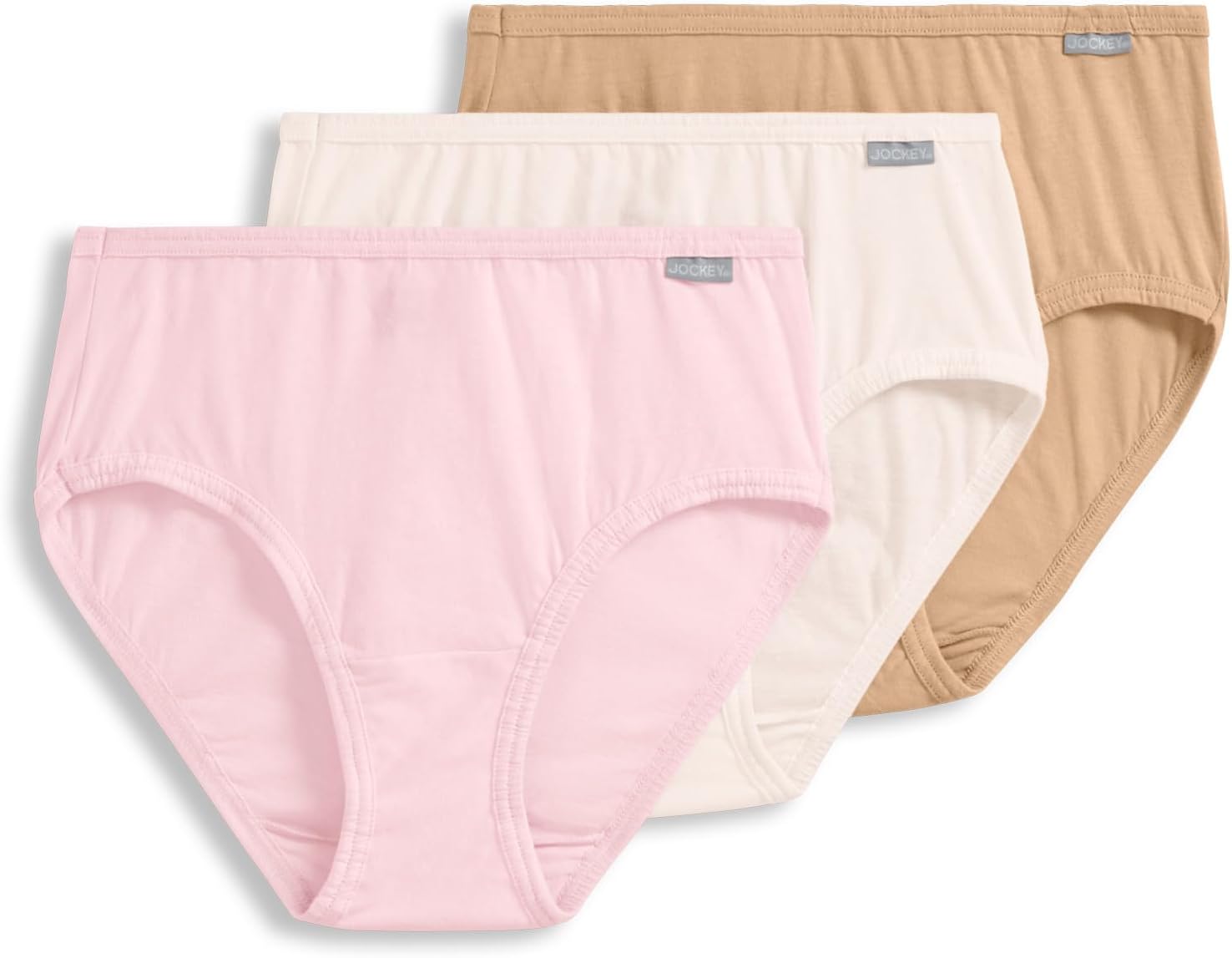 Jockey Women's Underwear Plus Size 100% Cotton Elance Hipster - 3 Pack