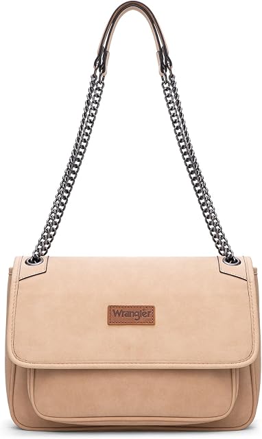 Wrangler Sac à épaule pour femmes Retro Sacs et sacs à main Sacs à croix avec chaîne