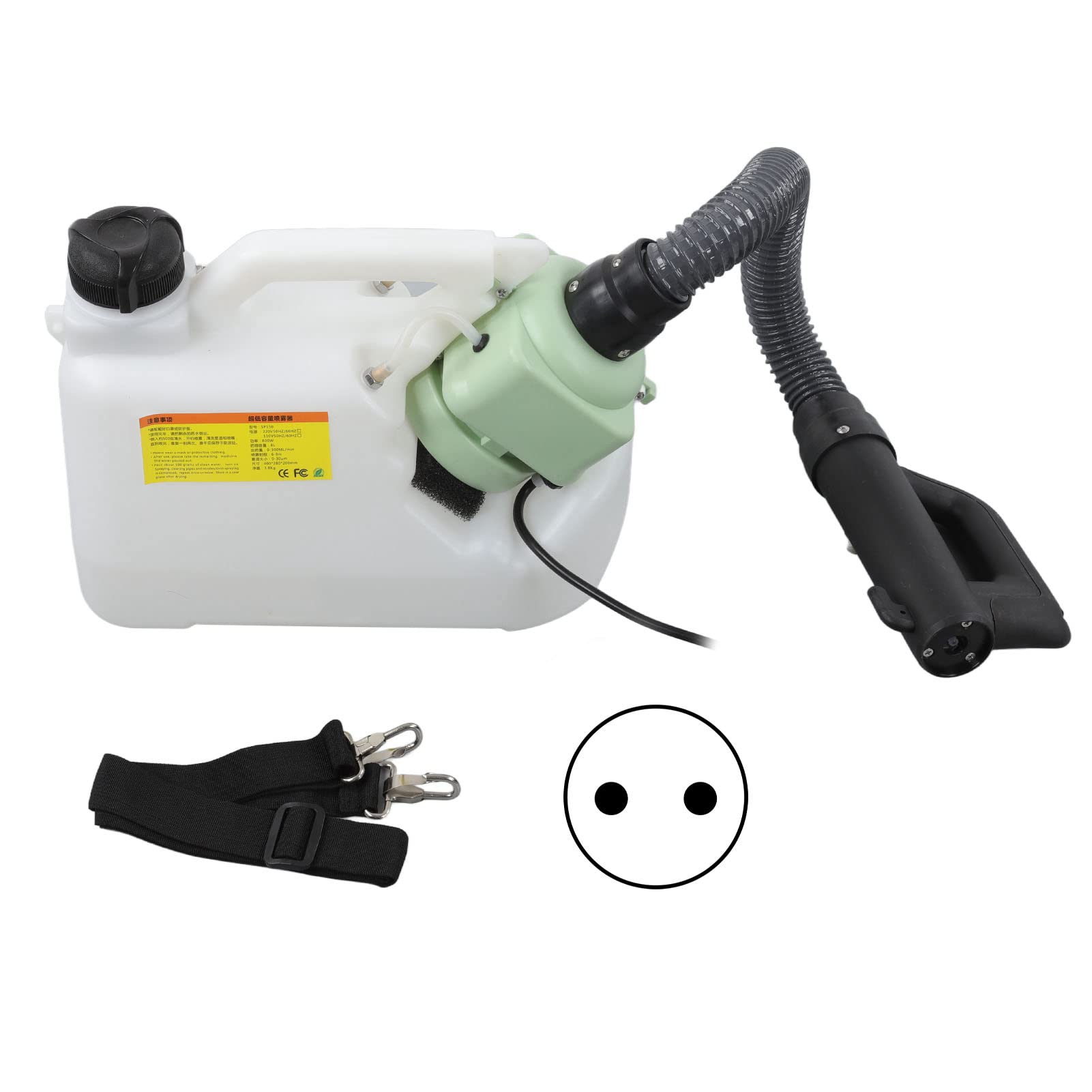 Nebulizador desinfectante 8L 800W pulverizador soplador de niebla ajustable para exteriores