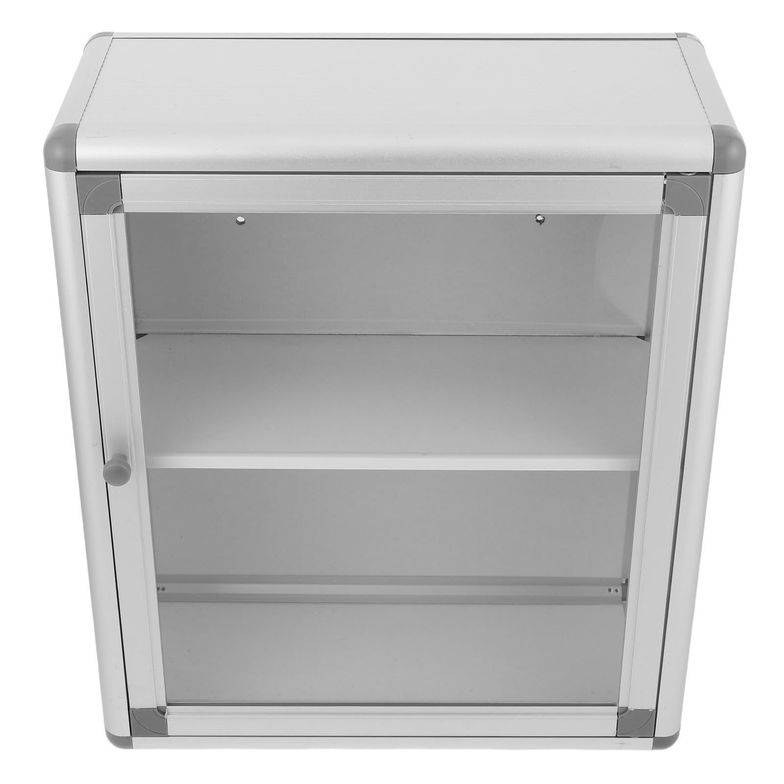 HOMSFOU Cassetta Medicinali da Parete, Medicine Cabinet, Argento, Metallo e Lega con Finestra Trasparente, Accesso Rapido in Emergenza, per Uffici e Contesti Comunitari