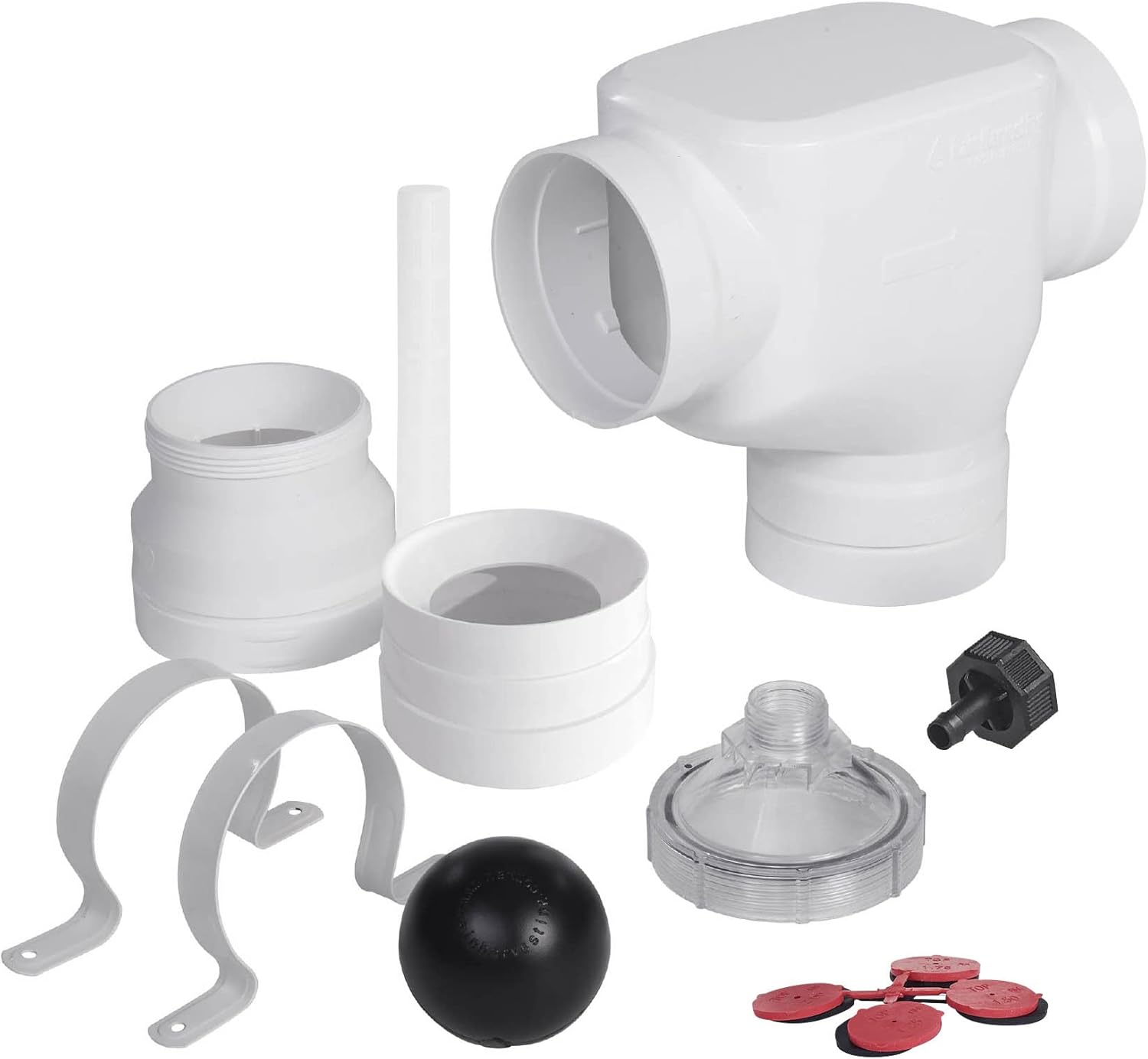 Rain Harvesting First Flush with Catch-All Tee - First Flush Diverter Kit, Suits 4" Round Pipes