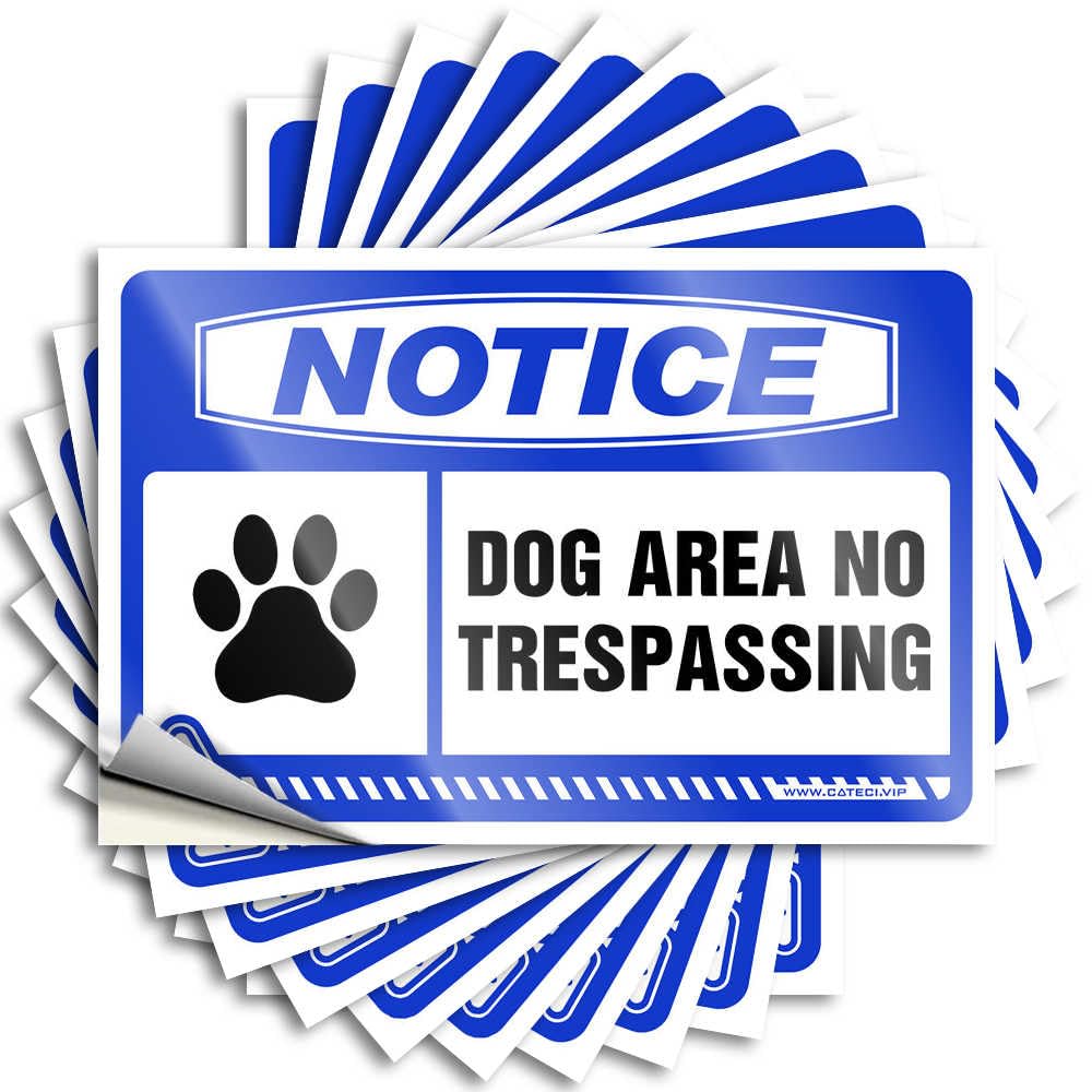 Fzfn Men's Colour Notice Dog Area No Trespassing Bottle Reading - Bedroom Decor For Saying Self Adhesive Sticker(12X18cm)