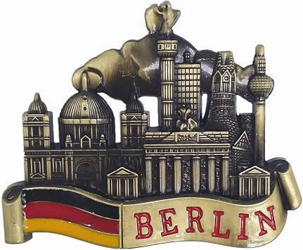 Berlin Germany 3D Metal Fridge Magnet Tourist Souvenir Gift Home & Kitchen Decoration Magnetic Sticker Berlin Germany Refrigerator Magnet Collection