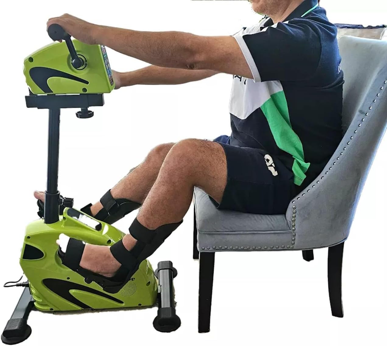 RJ-MODINI. Foot Splints + Stroke Training Gloves +stabilization Platform+ Motorized Exercise Cycle/Bike Suitable for Elderly and Disabled People