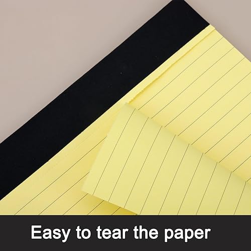 Miniatura 5 de EOOUT Paquete de 6 blocs de escritura de colores de 8.5 x 11 pulgadas, 40 hojas de rayas legales anchas, blocs de notas, papel grueso de 80 GSM
