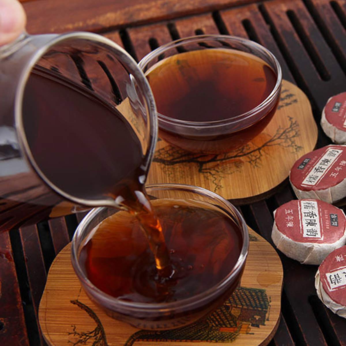 Tè Pu-Erh Tuo Maturo Tè Fermentato Tea Nero Profumato Tea Puer Antico Tee Tuo Cotto Tradizionale Cinese Invecchiato Dalla Cina Bevanda Puer Verde Biologica Senza Additivi (500g)