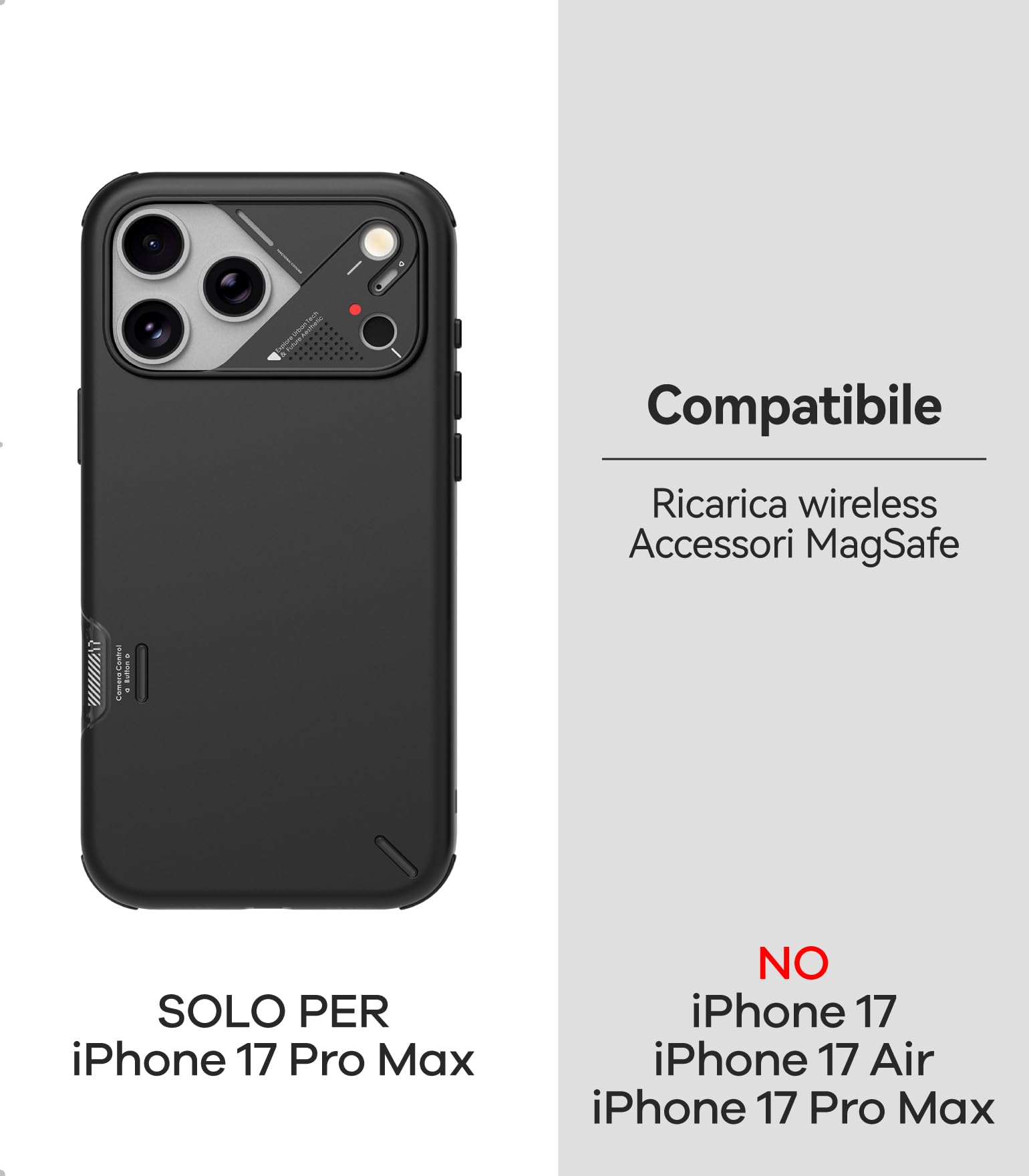 Aulumu A17 Cover per iPhone 17 Pro Max Compatibile con MagSafe Custodia Militare Antiurto, CoolHyper Raffreddamento, Telaio in Lega di Alluminio, Protezione Composita Multistrato Case, Bianco