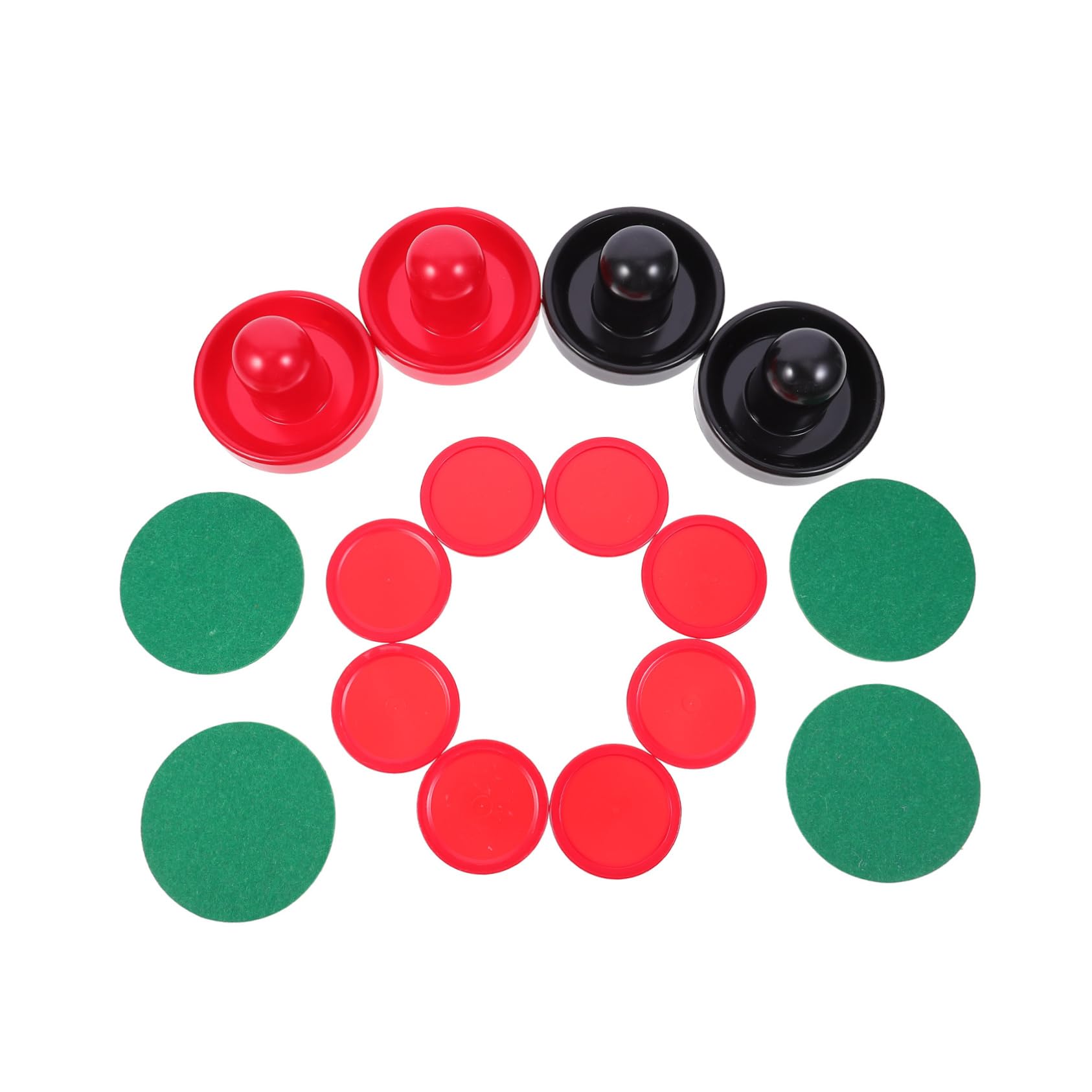 Anneome 1Set Air Hockey Pucks Pushers Thick Lint Pads Replacement Accessories for Full Air Hockey Tables Durable for Enhanced Gaming Experience