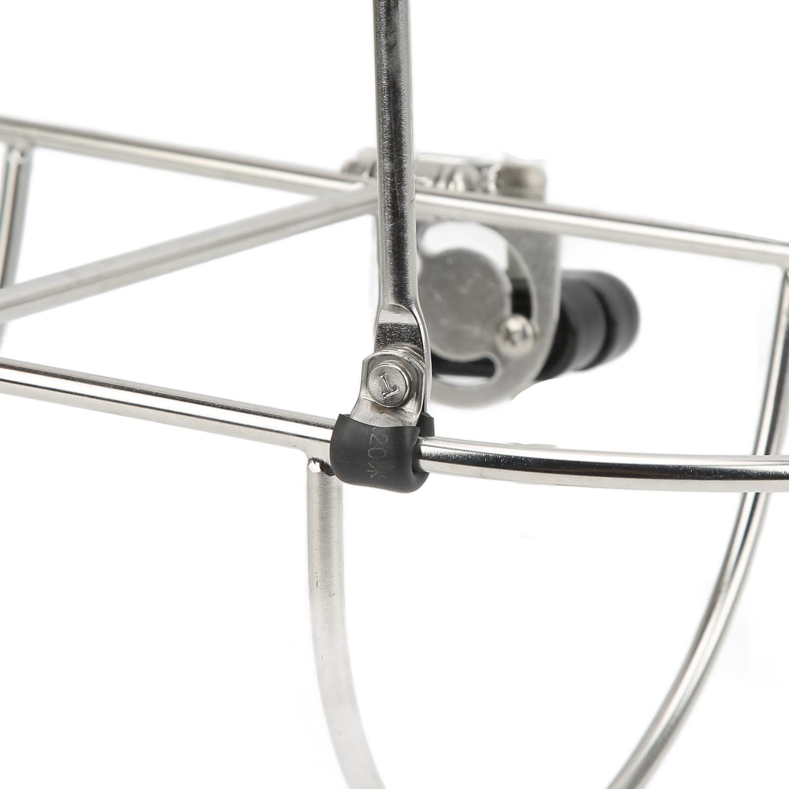 Double support de garde-boue pliable en acier inoxydable, solide et durable, finition brillante, support facile à utiliser, 22,9 cm de diamètre pour bateaux, bateaux, kayaks