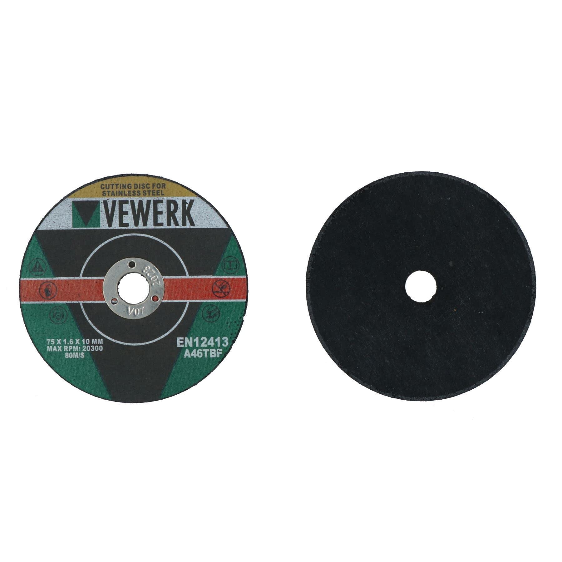 Discos de corte de acero inoxidable de 75 mm para herramienta de corte de aire de 1,6 mm, paquete de 200