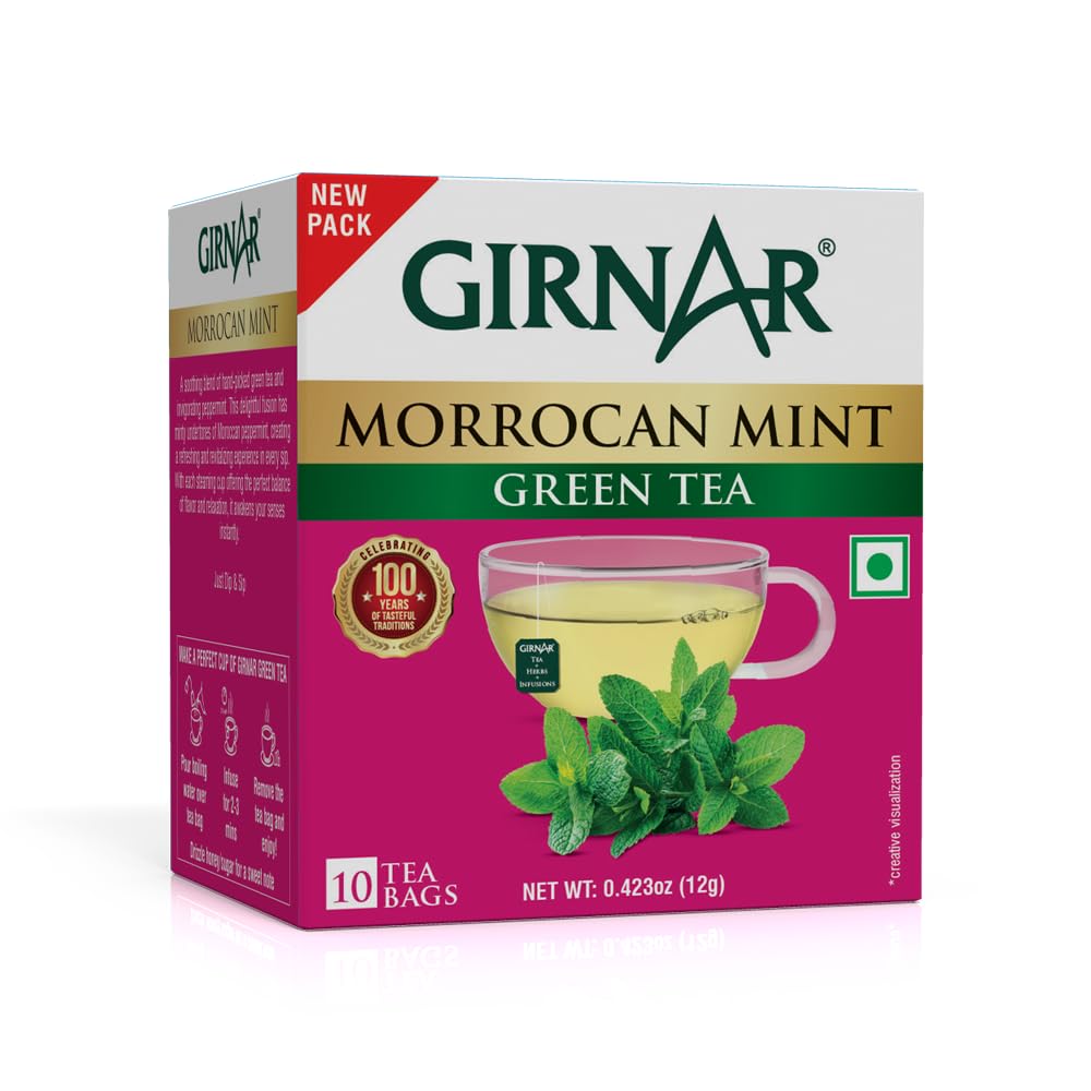 Green Tea With Morrocan Mint(10 Tea Bags), 12 Grams
