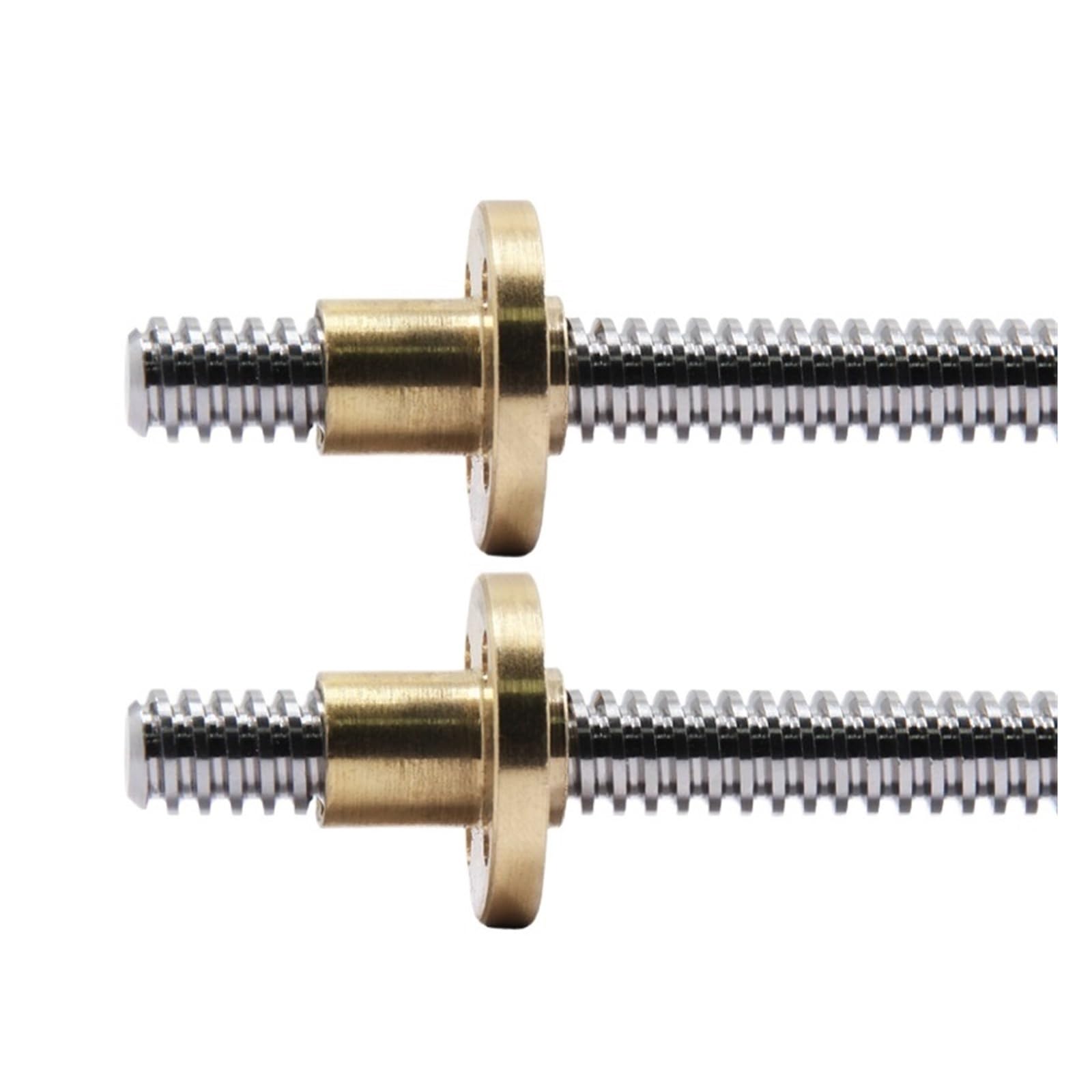 Metal Ball Screw nut Trapezoidal Rod T8 Lead Screw with Brass Nut for 3D Printer Linear Guides Stepper Motor(250mm)