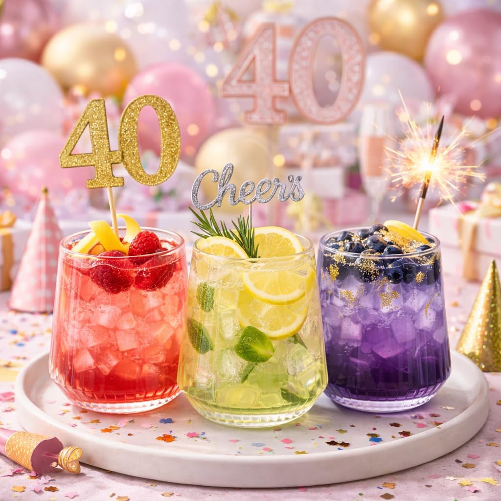 40 count 12 Ounce Ribbed Cups Origami Unbreakable Stemless Plastic Wine Champagne Whiskey Glasses Elegant Durable Disposable Indoor Outdoor Ideal for Home, Office, Bars, Wedding, Ripple (Clear) - Image 5