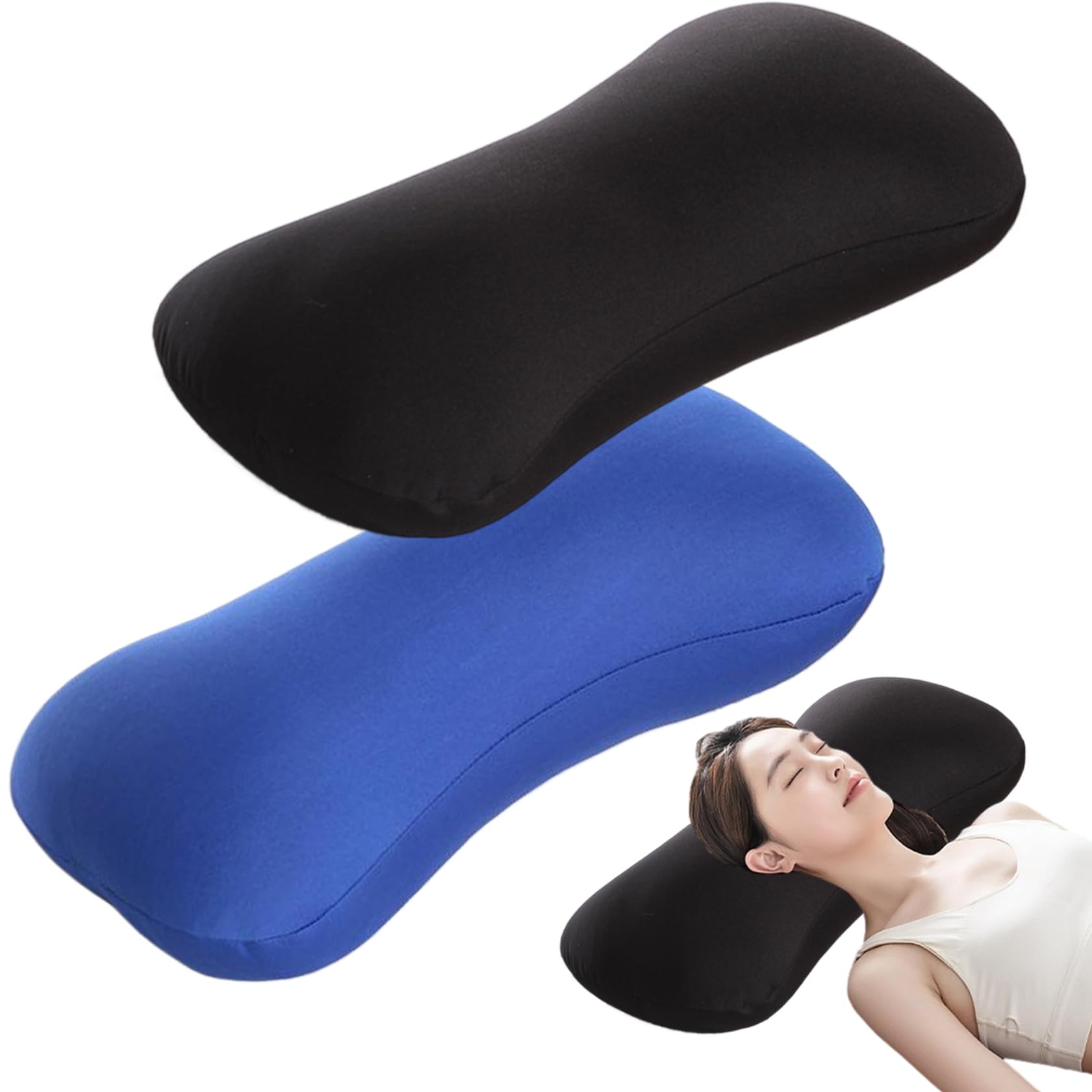 2pcs Neck Oreiller microbille Neck Support Pouteau de Voyage Oreiller de Voyage