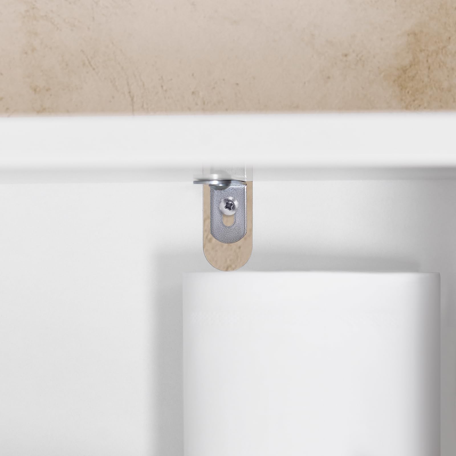 SoBuy Mueble Baño Estrecho con Cesto para Ropa Sucia 37x170x70 cm | Armario Lavadero Alto 170 cm Estrecho con 2 Puertas y Estante Abierto Columna Baño Blanca para Almacenaje Compacto BZR150-W