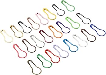 300 stks Diverse Peer Veiligheidsspelden 10 Kleuren Peervormige Pinnen Kalebas Pompoen Breien Stitch Markers Naaien Maken met Opbergdoos