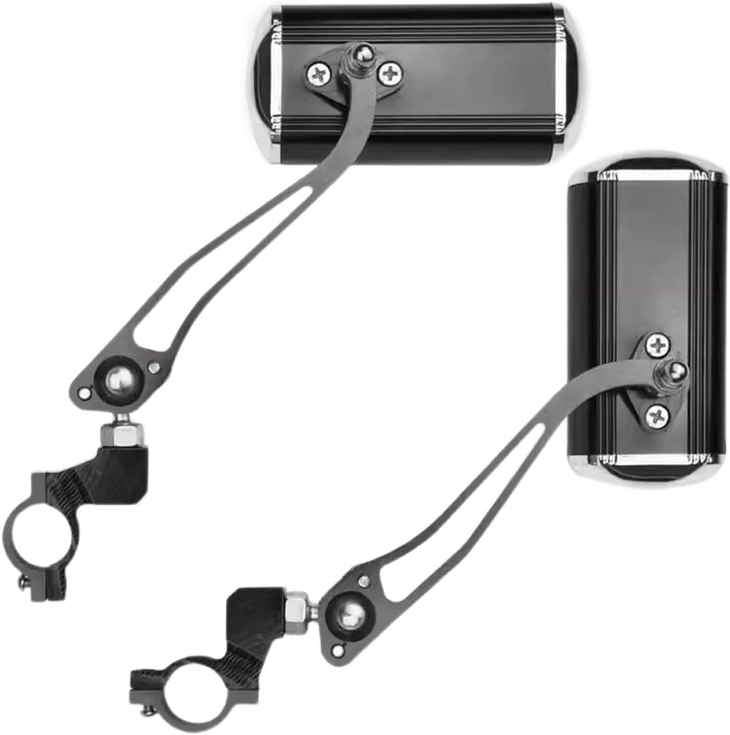 Bicycle Mirror A Pair 360° Rotation and Adjustable Wide Angle HD Flat Rear View Aluminum Rearview Mirror Handlebar Bike Mirror,Silver