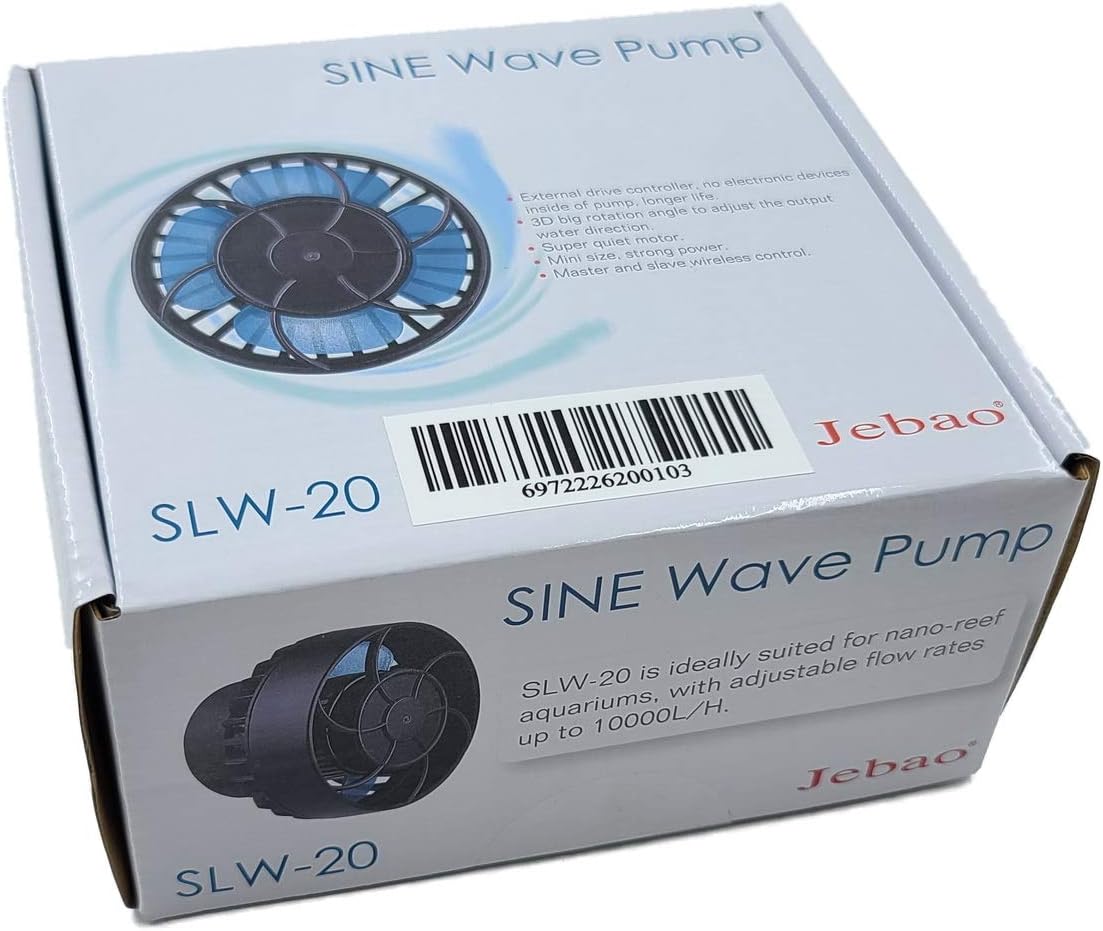 Jebao SLW Wave Maker Flow Pump with Controller for Marine Reef Aquarium (SLW-20, 2641 GPH)