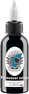 Tattoo Ink Black Stick and Stamp, Tattoo Color Tribal True Black Liner, UMIKAkitchen - Professional Tattoo Ink Vegan Permanent Body Color, Micro Blade Pigment Tattoo Accessory (Black) (30ml)