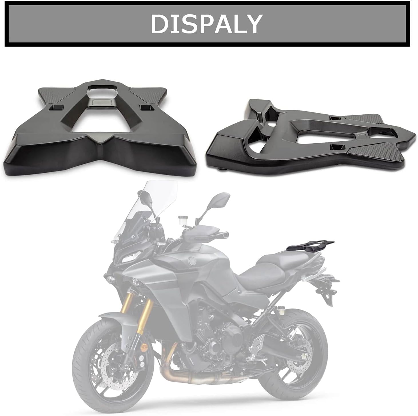 Motorcycle Rear Cargo for Tracer 9 GT 2021-2024 - PSLER Rear Luggage Rack Extended Shelf Bar Carrier Top Mount Bracket Plate Compatible with Tracer 9 GT Niken GT TMAX560 TMAX530