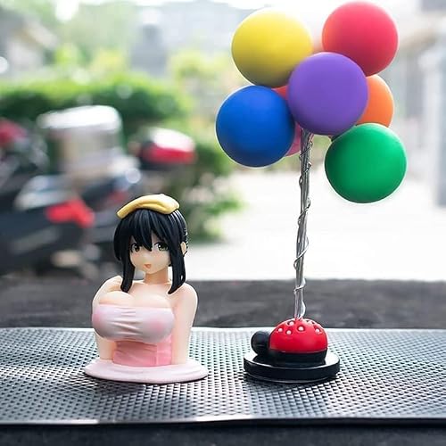 Zenarao Chest Shaking Ornaments, Shake Shake Girl Car Dashboard Decorations, Tide Play Doll Bobbleheads, Kawaii Sexy Action Figurine Beauty, Car Center Console Sculpture