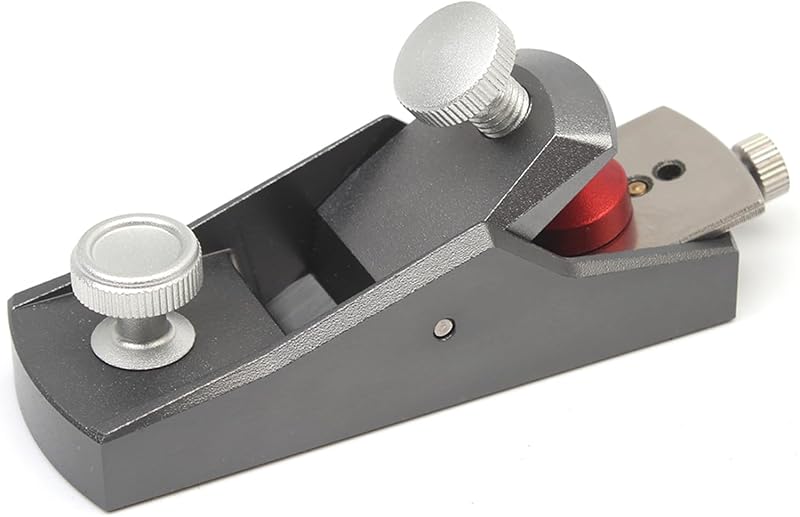 Mini cepilladora de madera, cepillo manual CNC de aluminio de primera calidad y afeitadora de madera con hoja de acero con alto contenido de carbono, pequeña cepilladora de carpintería de 1,3 x 4,25 x 1,77 pulgadas para bricolaje y carpinteros profesionales
