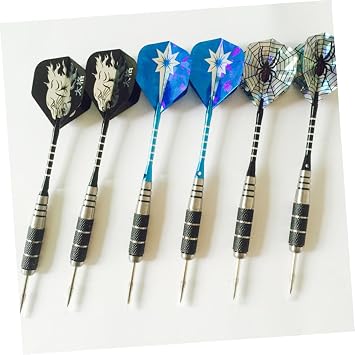 3pcs Pin Type Darts with Drop Resistant Aluminum Rods and Tiger Pattern Tail Wings Professional Durable Dart Flights for Indoor Outdoor Target Practice and