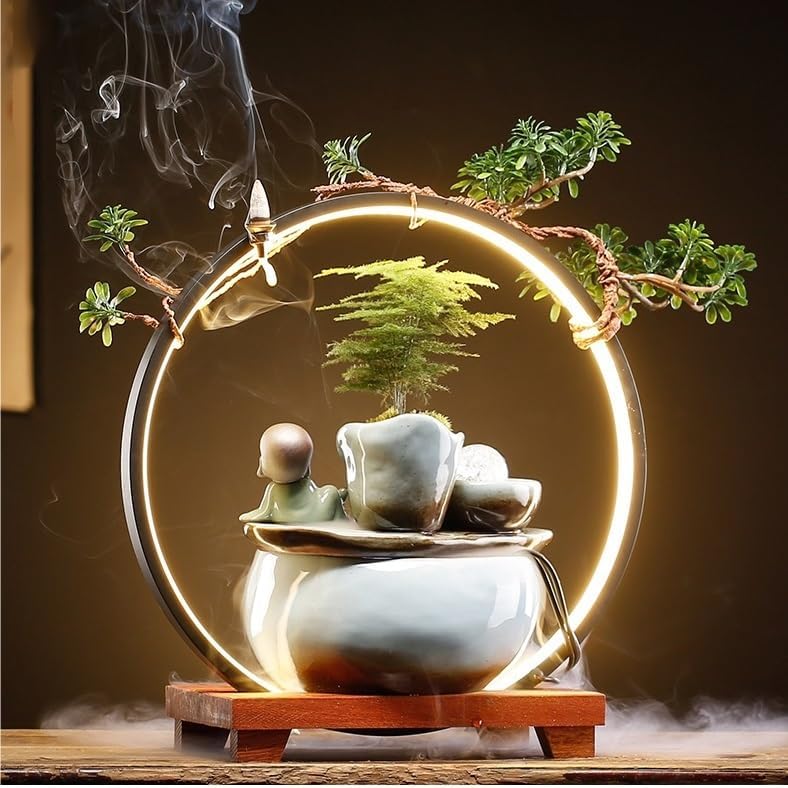 Desk Fountain Tabletop Fountain Water Ornaments Tea Room Living Room Company Front Desk Table Fountain Water Fountain Indoor