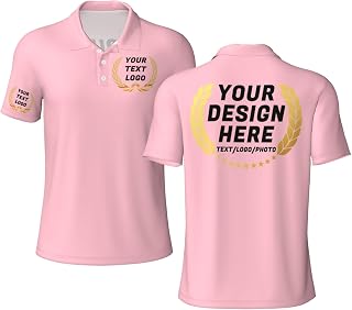 Custom Polo Shirt Design Your Own Text Logo Name Photo for Men Personalized Business Shirts Customized Golf Shirts Workwear