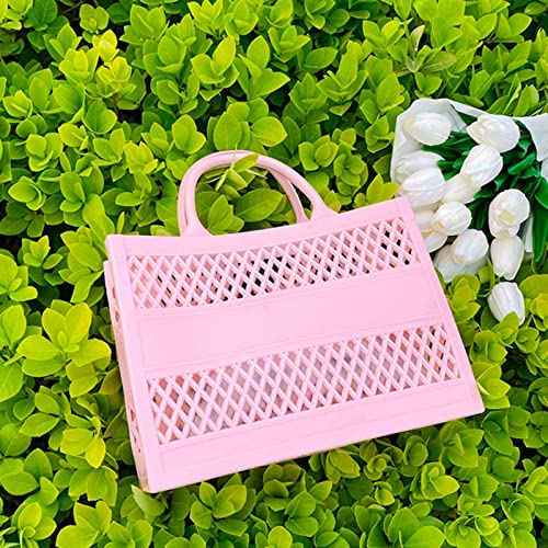 Sac de plage de grande capacité en PVC transparent chic - 5