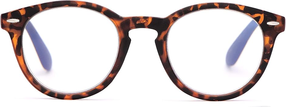 360 Degree Ring Focus Lens Progressive Multifocal Reading Glasses for Men Women Blue Light Blocking Multifocus Computer Readers Ultralight Presbyopic Eyeglasses No Blind Zone Full-rim Frame Eyewear