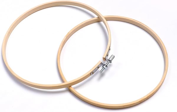 16 Pack 7 Inch Mini Bamboo Circle, Embroidery Hoop Cross Stitch Hoop Ring for DIY Art Craft Mobile Phone Sewing - 3