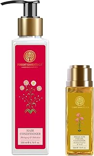 Forest Essentials Hair Conditioner Bhringraj & Shikakai & Forest Essentials Delicate Facial Cleanser Kashmiri Saffron & Neem-picture-24