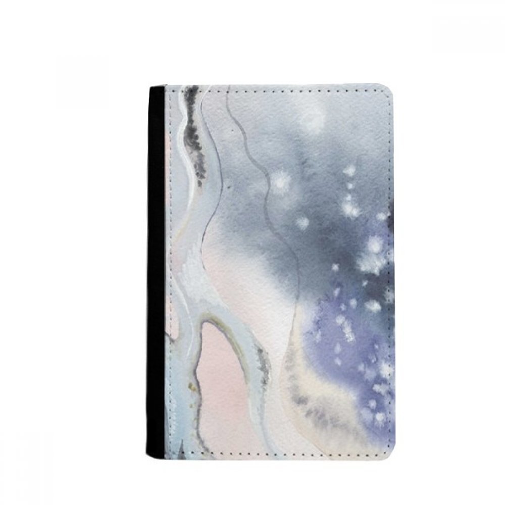 Ink Watercolor Shading Abstract Passport Holder Notecase Burse Wallet Cover Card Purse