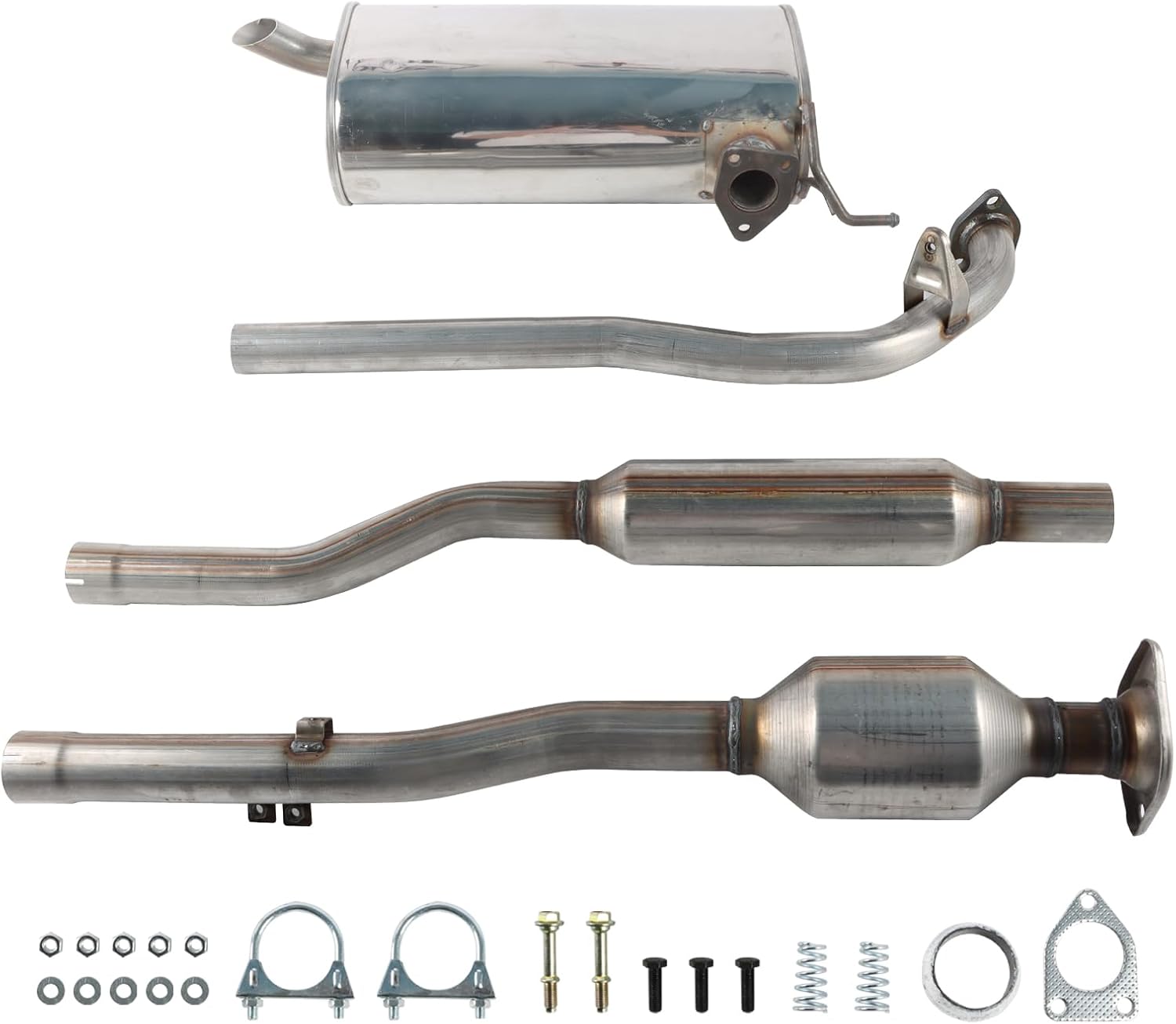 Catalytic Converter Resonator Exhaust Muffler Direct Compatible with Mitsubishi Outlander 2014 2015 2016 2017 2018 2.4L High Flow Design Fit for 2014-2018 Mitsubishi Outlander