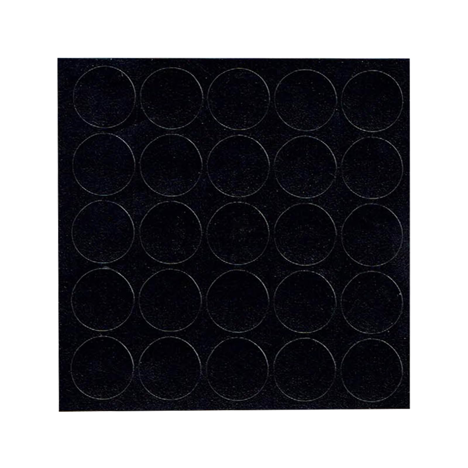 KwikCaps 14mm Screw Covers - EGGER U999 ST7 Black Textured x 25 - Self-Adhesive PVC Hole Cover Stickers — image 1