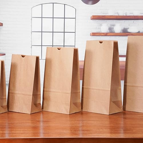 Vista 450 de Restaurantware Bag Tek - Bolsas de almuerzo desechables de 2 libras, 100 bolsas resistentes para llevar, parte inferior plana, ideal para Blanco