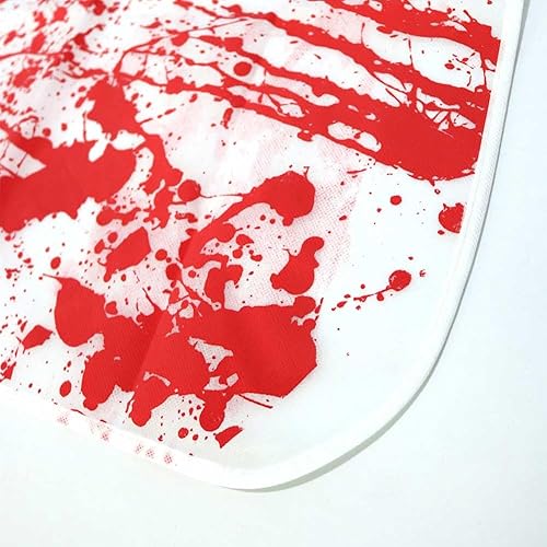 Miniatura 3 de NT-ling Delantal sangriento de Halloween, delantal de terror, estampado de asesinato salpicado de sangre aterradora, accesorios temáticos de