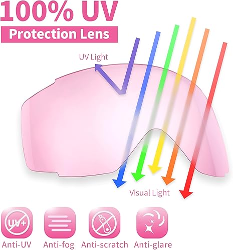 Vista 50 de Freela Gafas de esquí y snowboard para niños pequeños (3-14) jóvenes anti niebla anti UV gafas niñas niños equipo de esquí de nieve