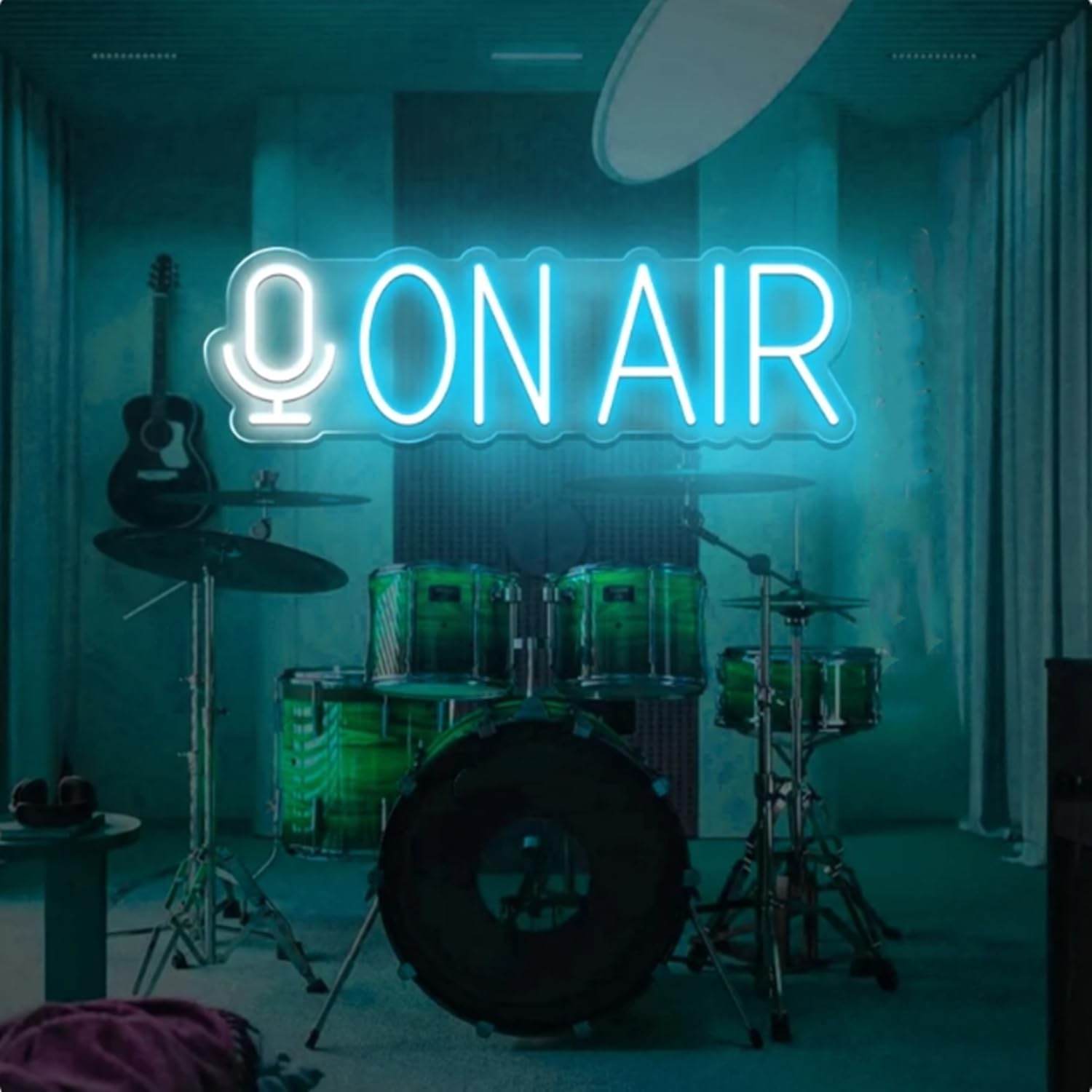 LED Acrylic Material On Air Neon Light Sign Wall Art Lamps with Dimmable Switch and 55CM Length Hanging Chain for Broadcaster Office Shop Restaurant Bar Garage Storefront Wall Decor — image 1